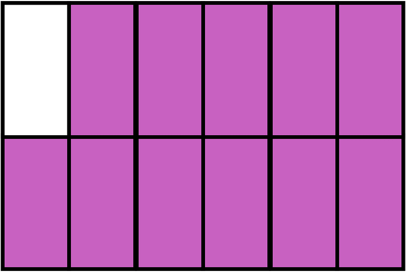 Magenta Rectangle Fraction 11:12
