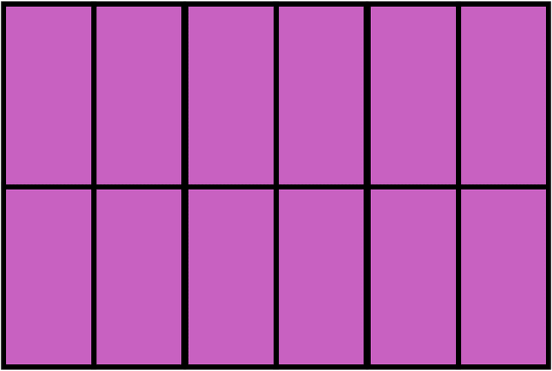 Magenta Rectangle Fraction 12:12