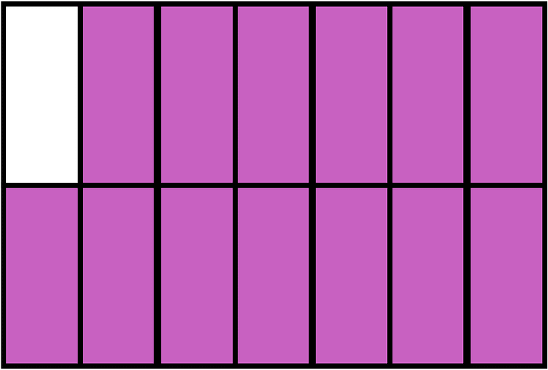 Magenta Rectangle Fraction 13:14