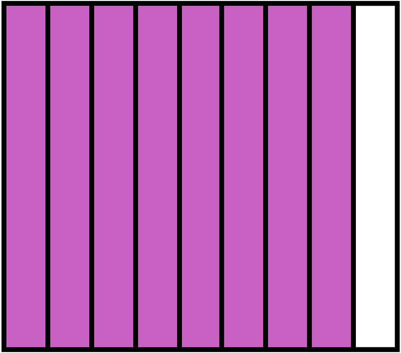 Magenta Rectangle Fraction 8:9