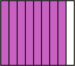 Magenta Rectangle Fraction 8:9