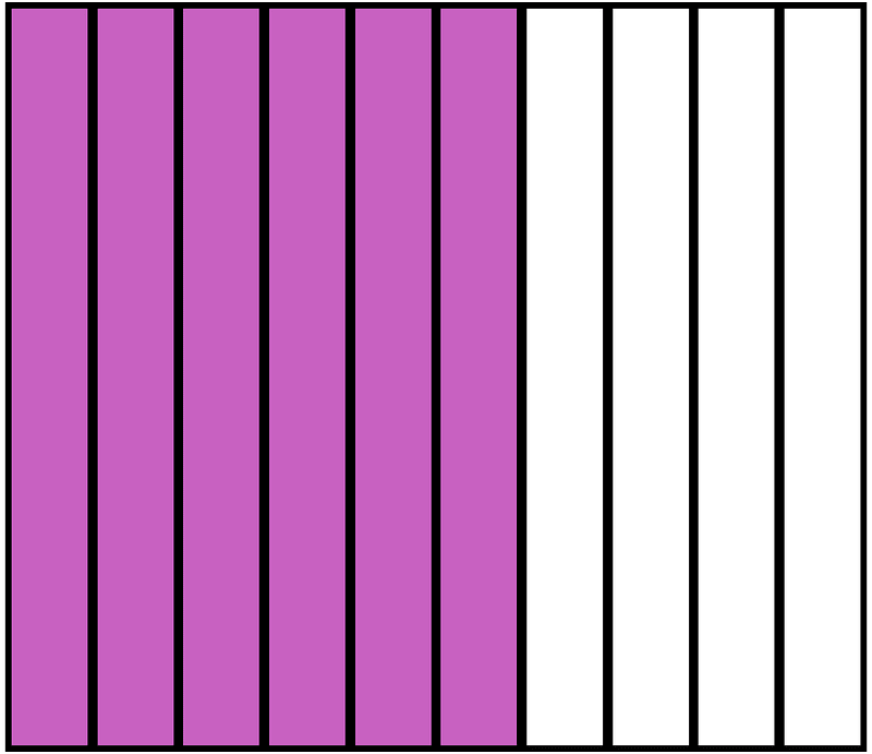 Magenta Rectangle Fraction 6:10