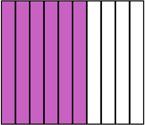 Magenta Rectangle Fraction 6:10