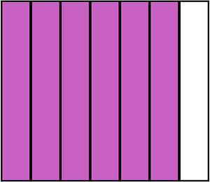 Magenta Rectangle Fraction 6:7