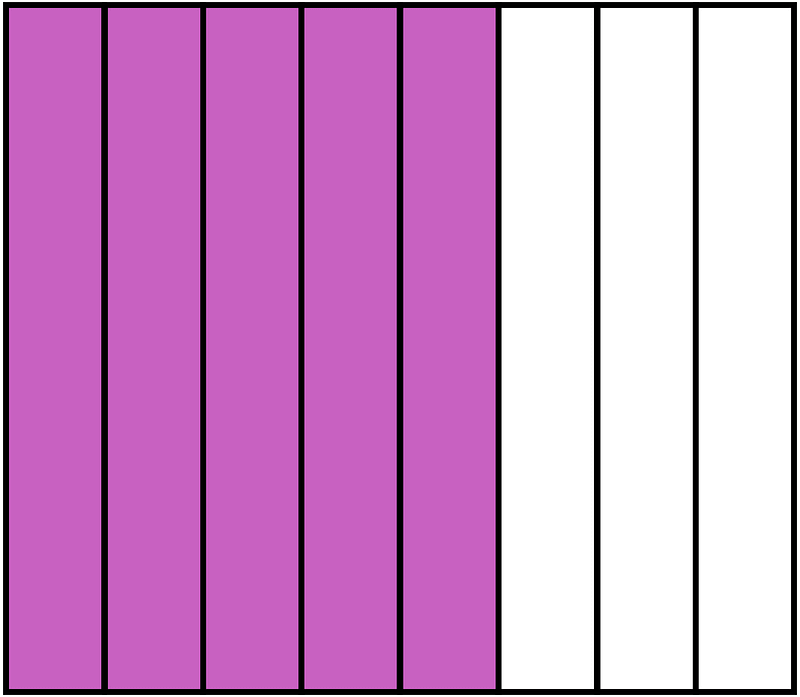 Magenta Rectangle Fraction 5:8