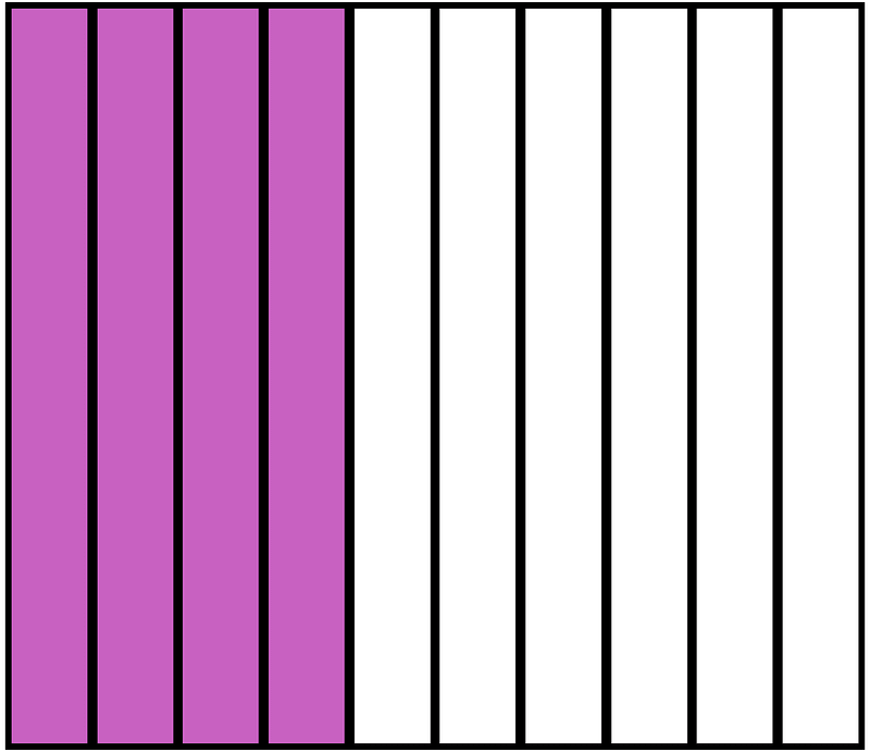 Magenta Rectangle Fraction 4:10