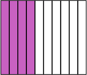 Magenta Rectangle Fraction 4:10