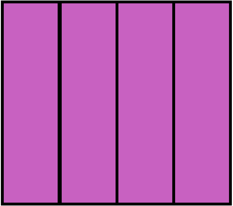 Magenta Rectangle Fraction 4:4