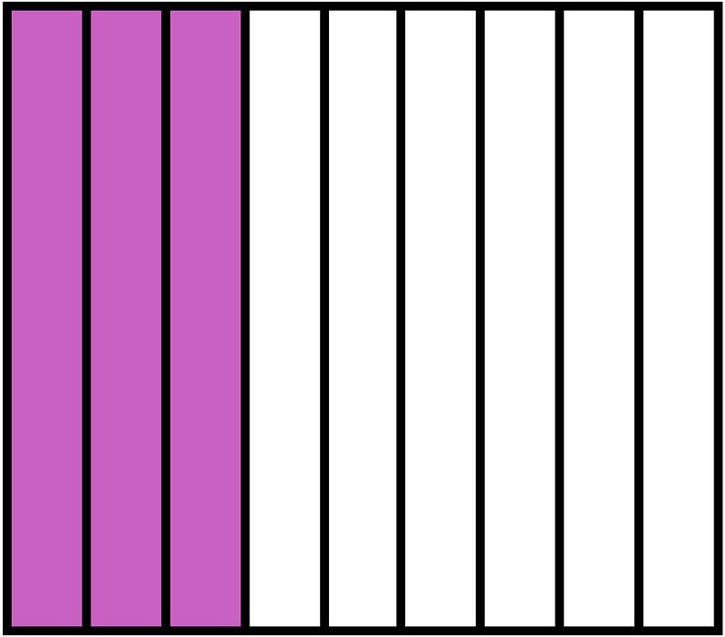 Magenta Rectangle Fraction 3:9