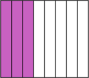 Magenta Rectangle Fraction 3:8