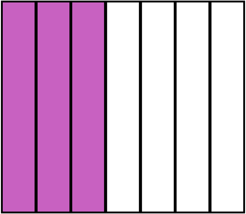 Magenta Rectangle Fraction 3:7
