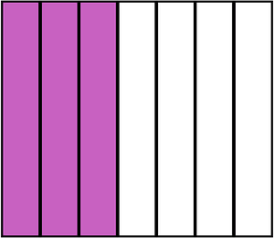 Magenta Rectangle Fraction 3:7