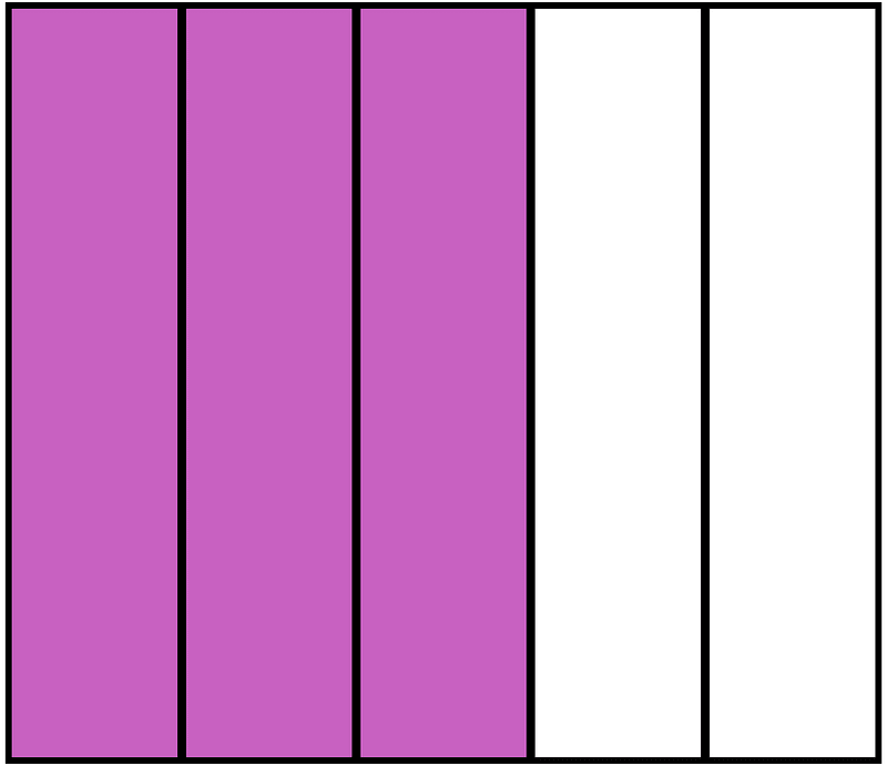 Magenta Rectangle Fraction 3:5