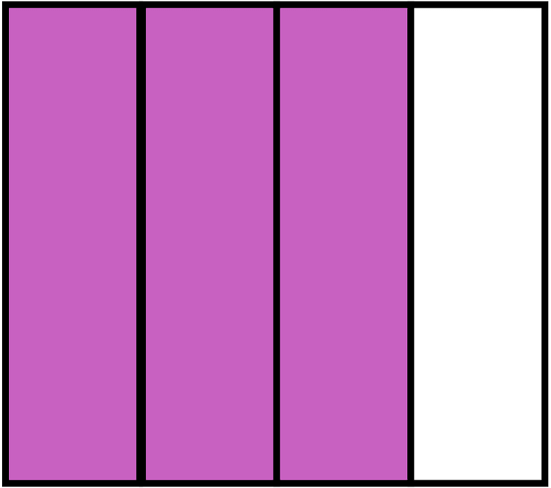Magenta Rectangle Fraction 3:4