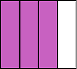 Magenta Rectangle Fraction 3:4