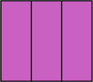Magenta Rectangle Fraction 3:3