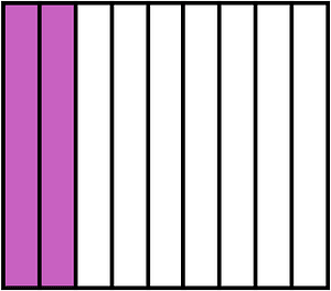 Magenta Rectangle Fraction 2:9