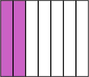 Magenta Rectangle Fraction 2:7