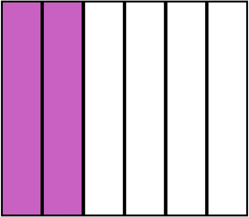 Magenta Rectangle Fraction 2:6