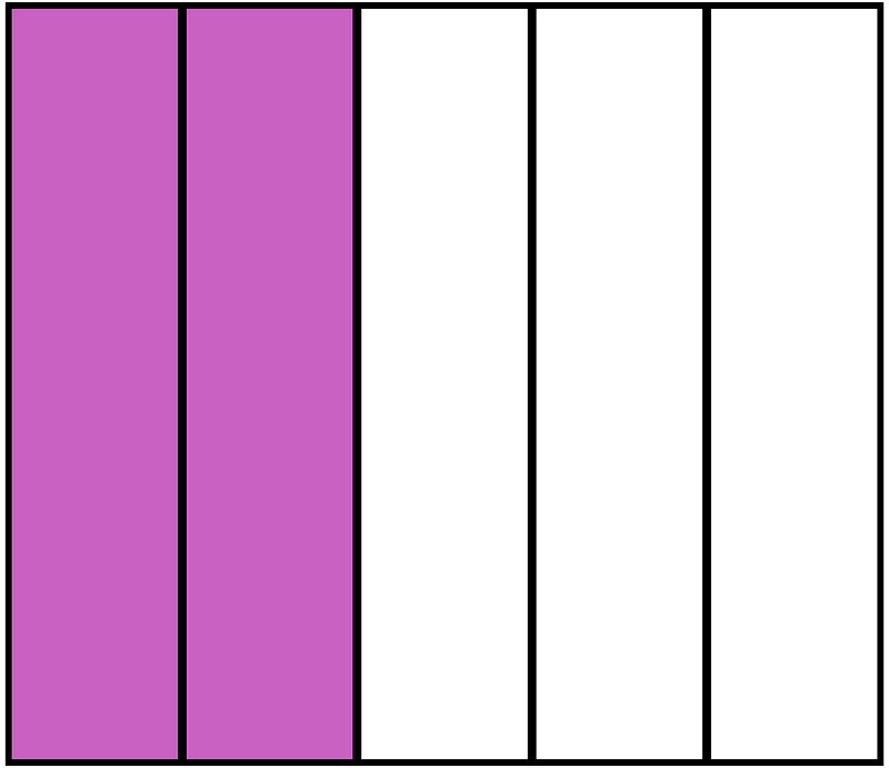 Magenta Rectangle Fraction 2:5