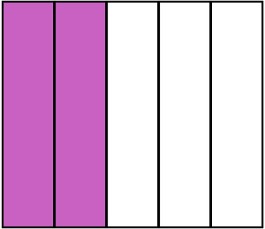 Magenta Rectangle Fraction 2:5
