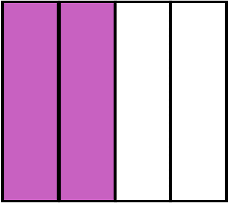 Magenta Rectangle Fraction 2:4