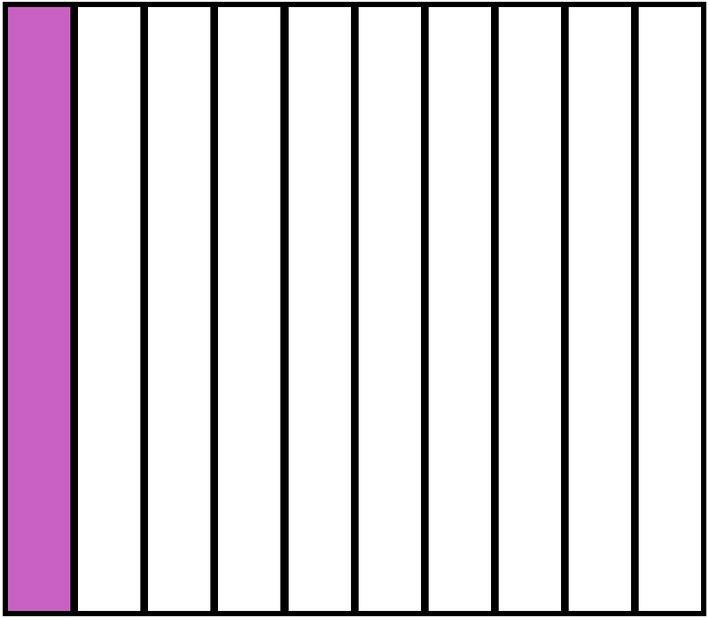 Magenta Rectangle Fraction 1:10