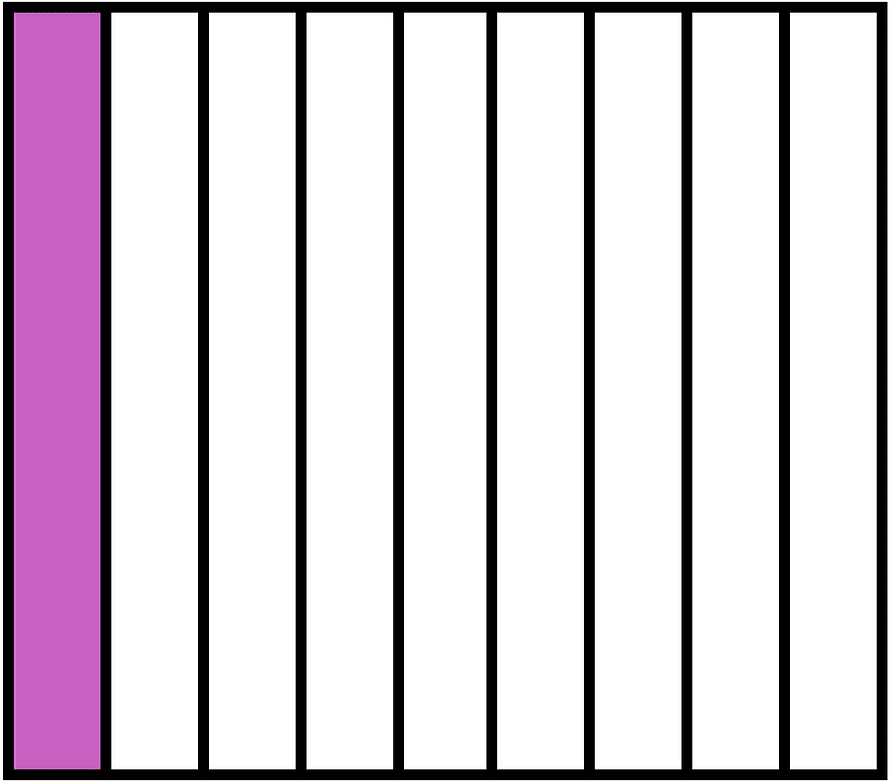 Magenta Rectangle Fraction 1:9