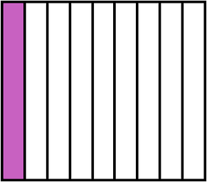 Magenta Rectangle Fraction 1:9