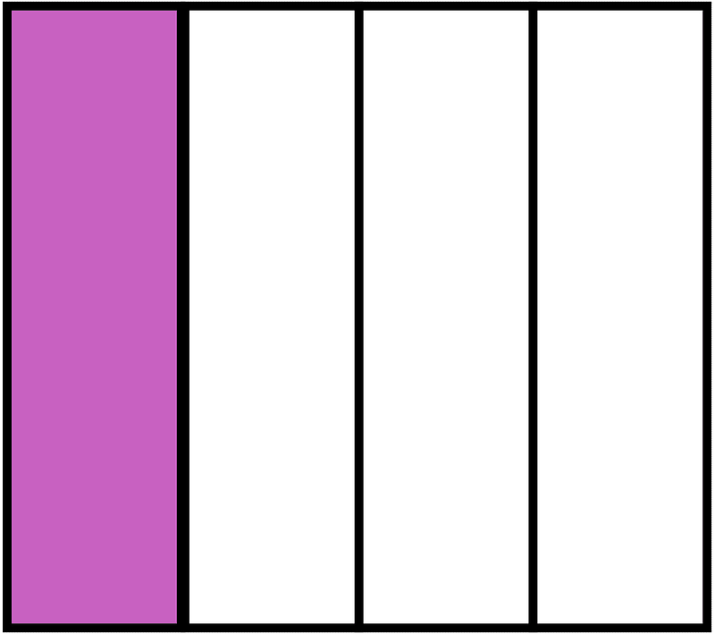 Magenta Rectangle Fraction 1:4