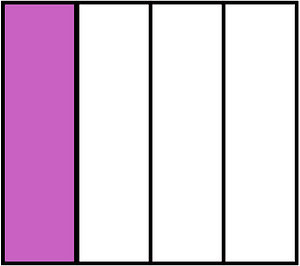 Magenta Rectangle Fraction 1:4