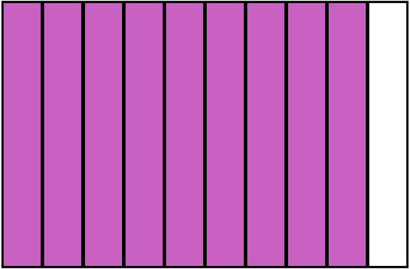 Magenta Rectangle Fraction 9:10