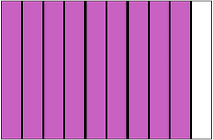 Magenta Rectangle Fraction 9:10