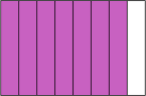 Magenta Rectangle Fraction 7:8