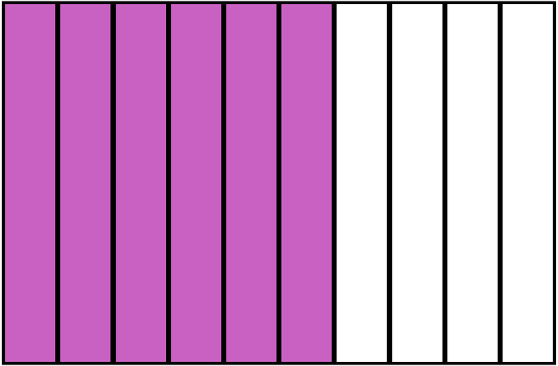 Magenta Rectangle Fraction 6:10
