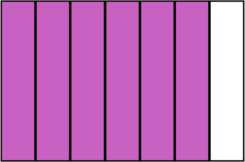 Magenta Rectangle Fraction 6:7