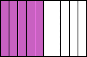 Magenta Rectangle Fraction 5:10