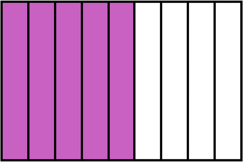 Magenta Rectangle Fraction 5:9
