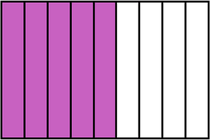 Magenta Rectangle Fraction 5:9