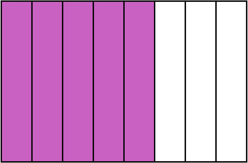 Magenta Rectangle Fraction 5:8