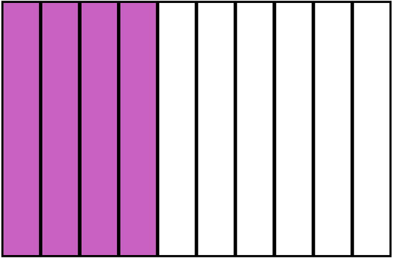 Magenta Rectangle Fraction 4:10