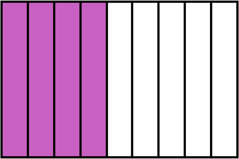 Magenta Rectangle Fraction 4:9