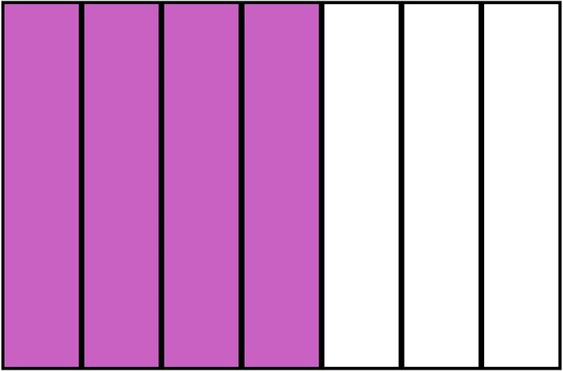 Magenta Rectangle Fraction 4:7