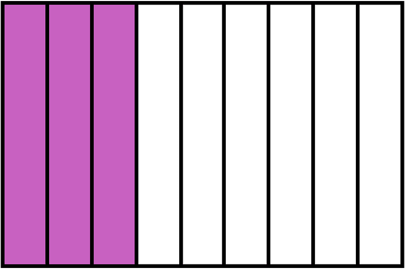 Magenta Rectangle Fraction 3:9