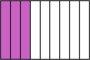 Magenta Rectangle Fraction 3:9