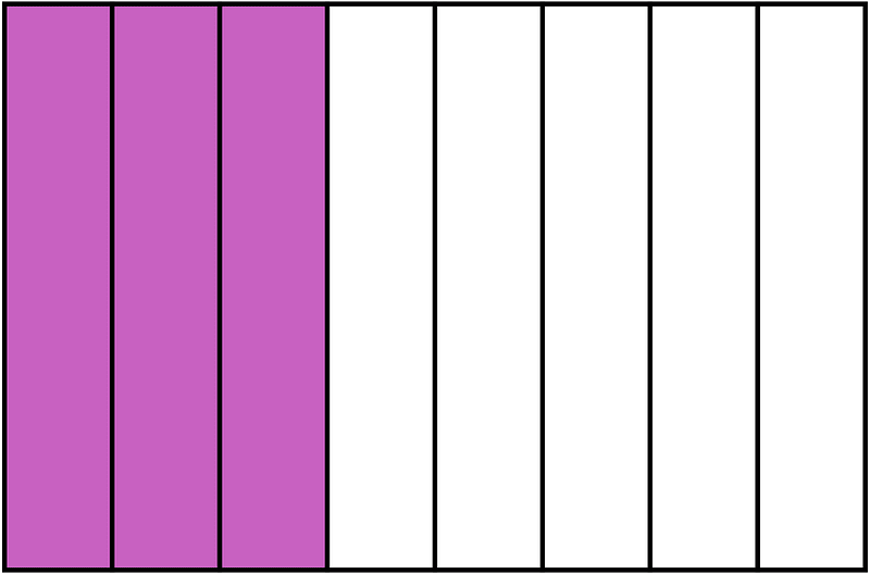 Magenta Rectangle Fraction 3:8