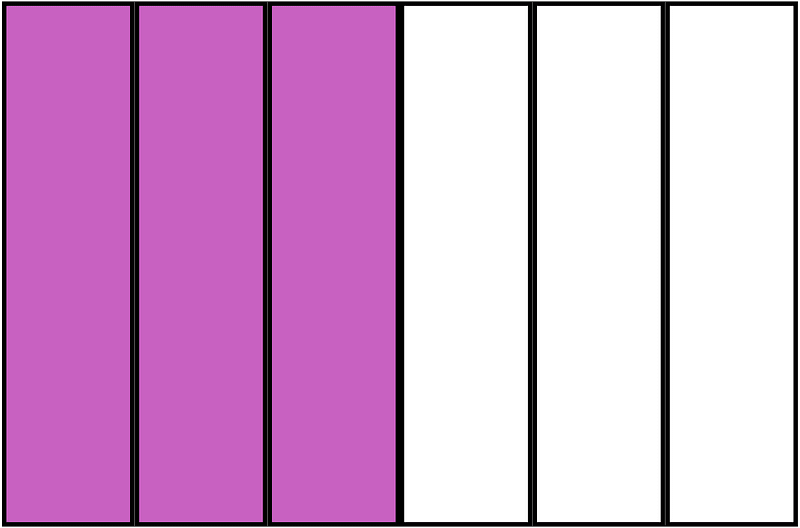 Magenta Rectangle Fraction 3:6