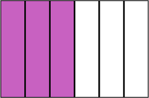 Magenta Rectangle Fraction 3:6