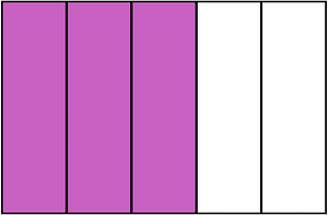 Magenta Rectangle Fraction 3:5