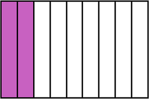 Magenta Rectangle Fraction 2:9